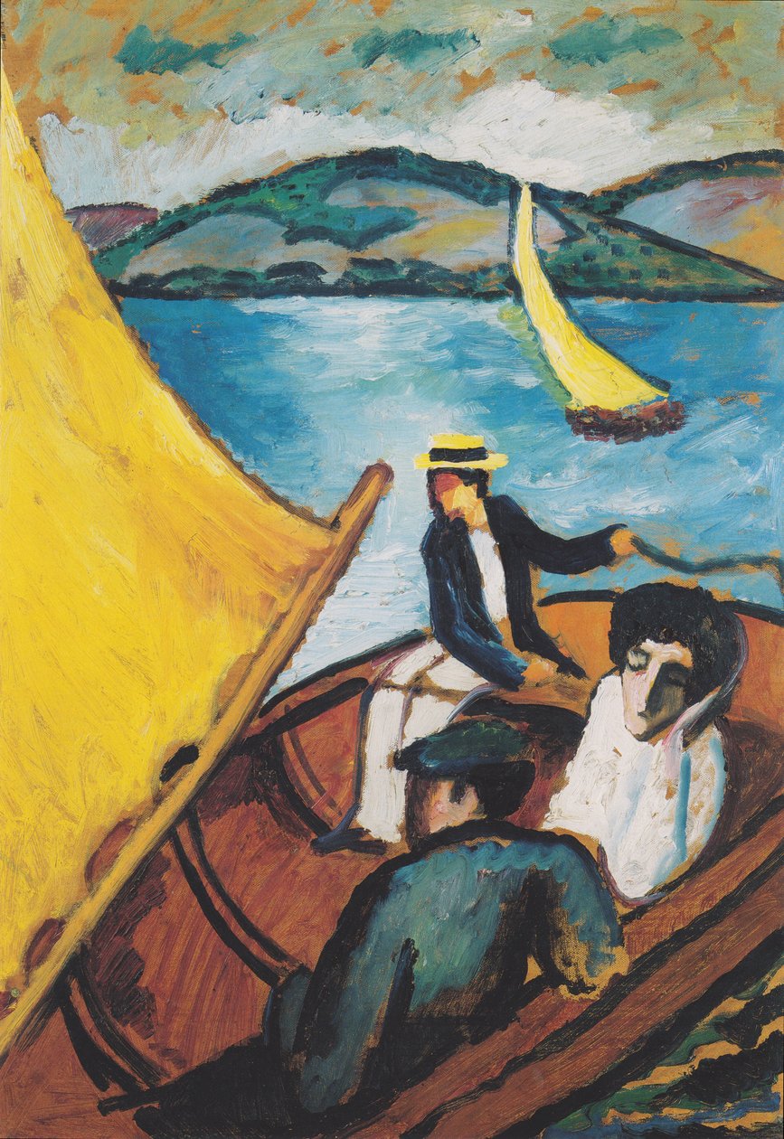 Purjevene Tegernseellä tekijältä August Macke