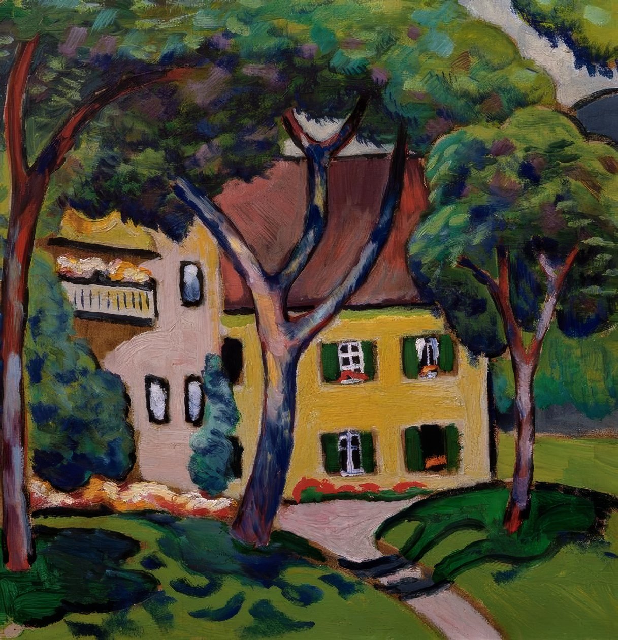 Staudacherhaus Tegernseessä tekijältä August Macke