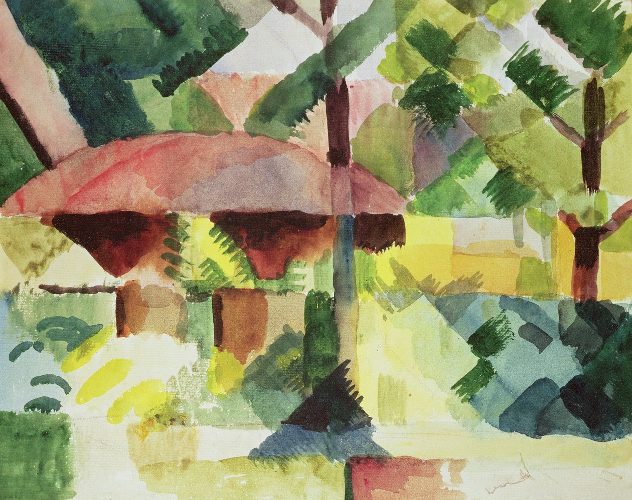 Puutarha, 1914 tekijältä August Macke