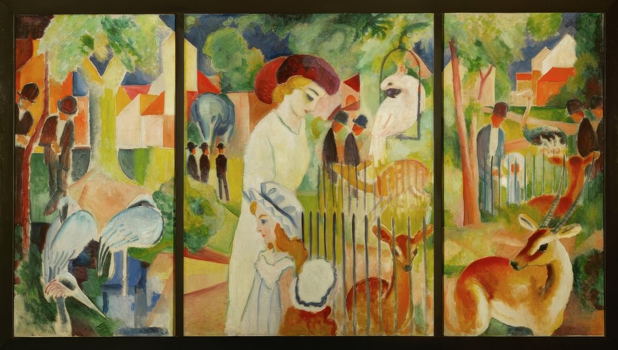 Triptyykoni: Großer Zoologischer Garten tekijältä August Macke