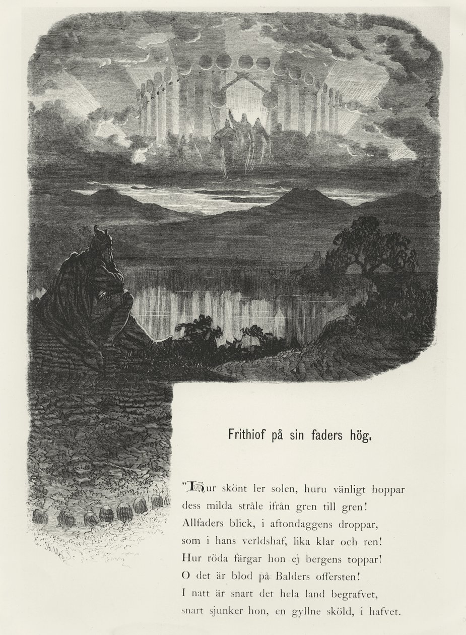 Kuvitus "Frithjofin saagasta", kirjoittanut Esaias Tegnér, 1868 tekijältä August Malmström