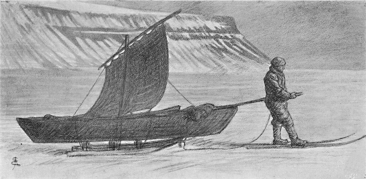 Purje kelkoineen. Cape Richthofenin eteläpuolella. 6. kesäkuuta 1896, 1897 tekijältä August Eiebakke