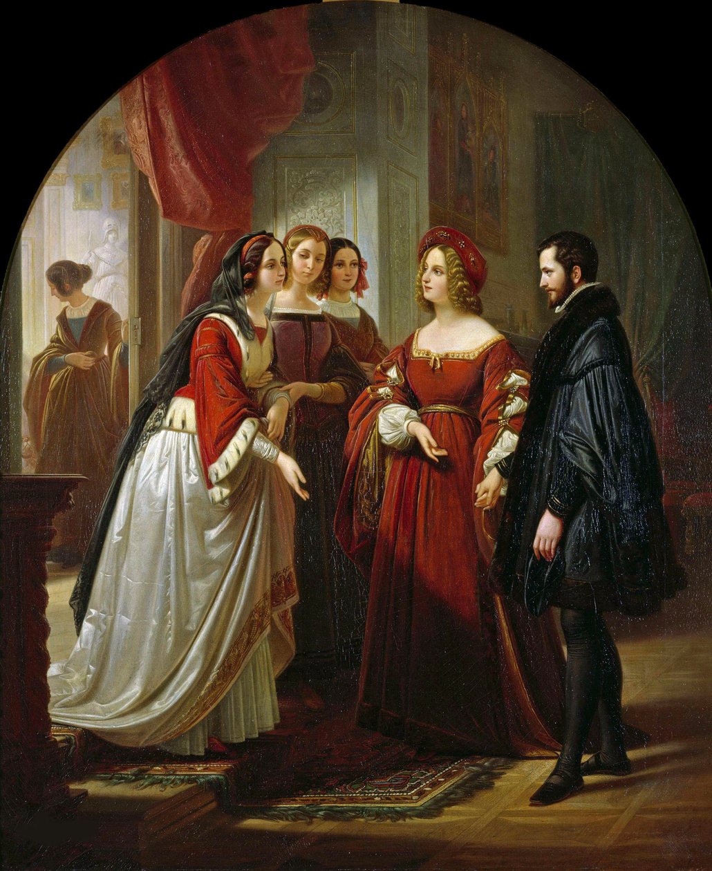 Tasso ennen Eleonora dEsteä, 1839. tekijältä August Ferdinand Hopfgarten