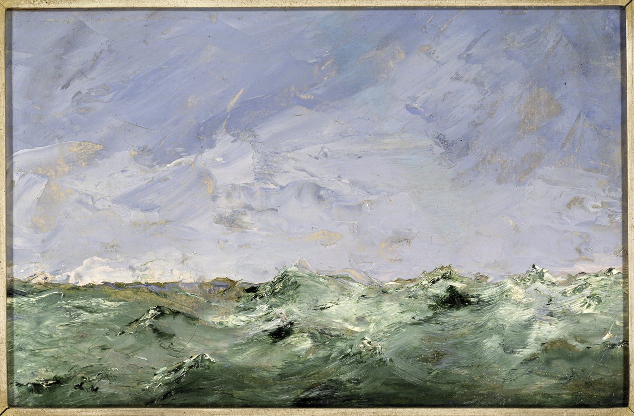 Petite eau. Dalaro (Comte de Stockohlm) - Vähän vettä. Dalaroe, Strindberg, elokuu (1849-1912). Öljy pahville tekijältä August Johan Strindberg