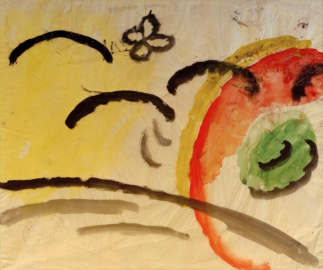 Abstraktes Muster IV, Entwurf für Stickerei tekijältä August Macke