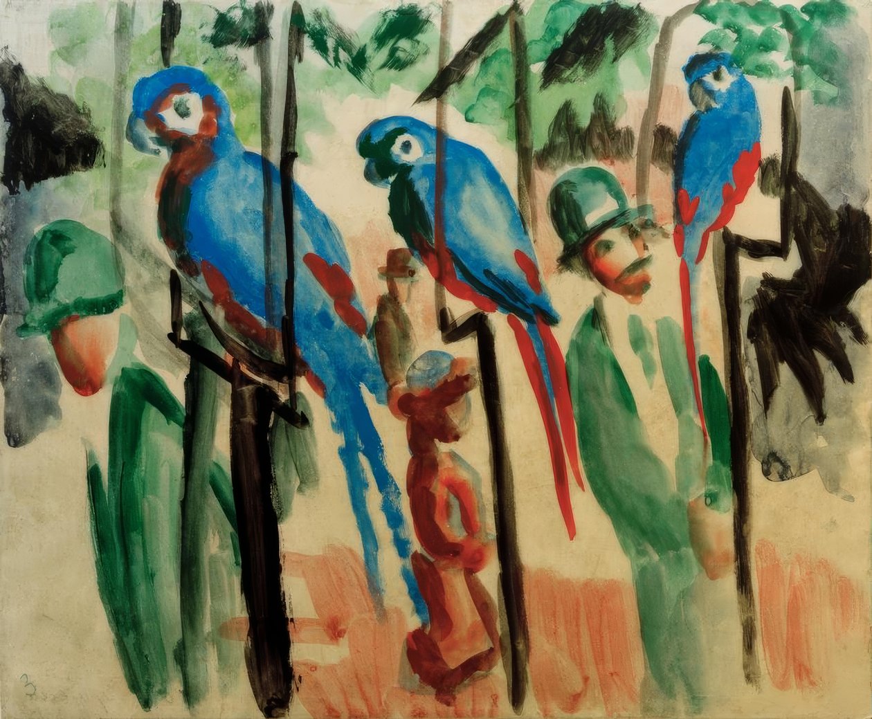 Bei den Papageien tekijältä August Macke