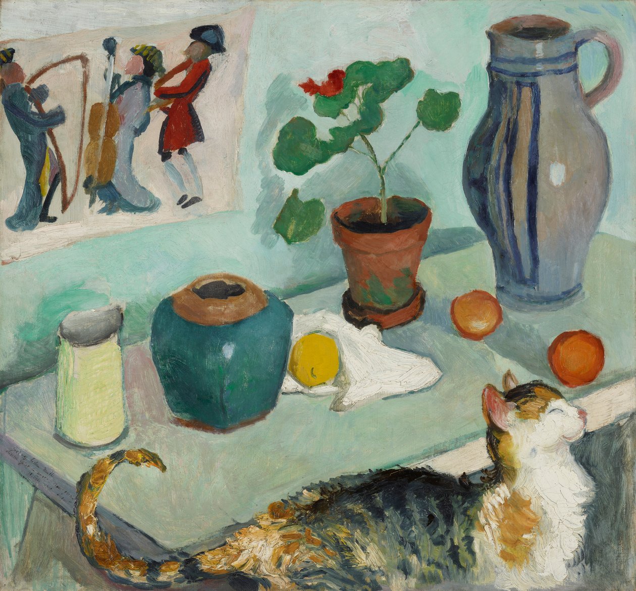 The Ghost in the House Chair: Asetelma kissan kanssa tekijältä August Macke