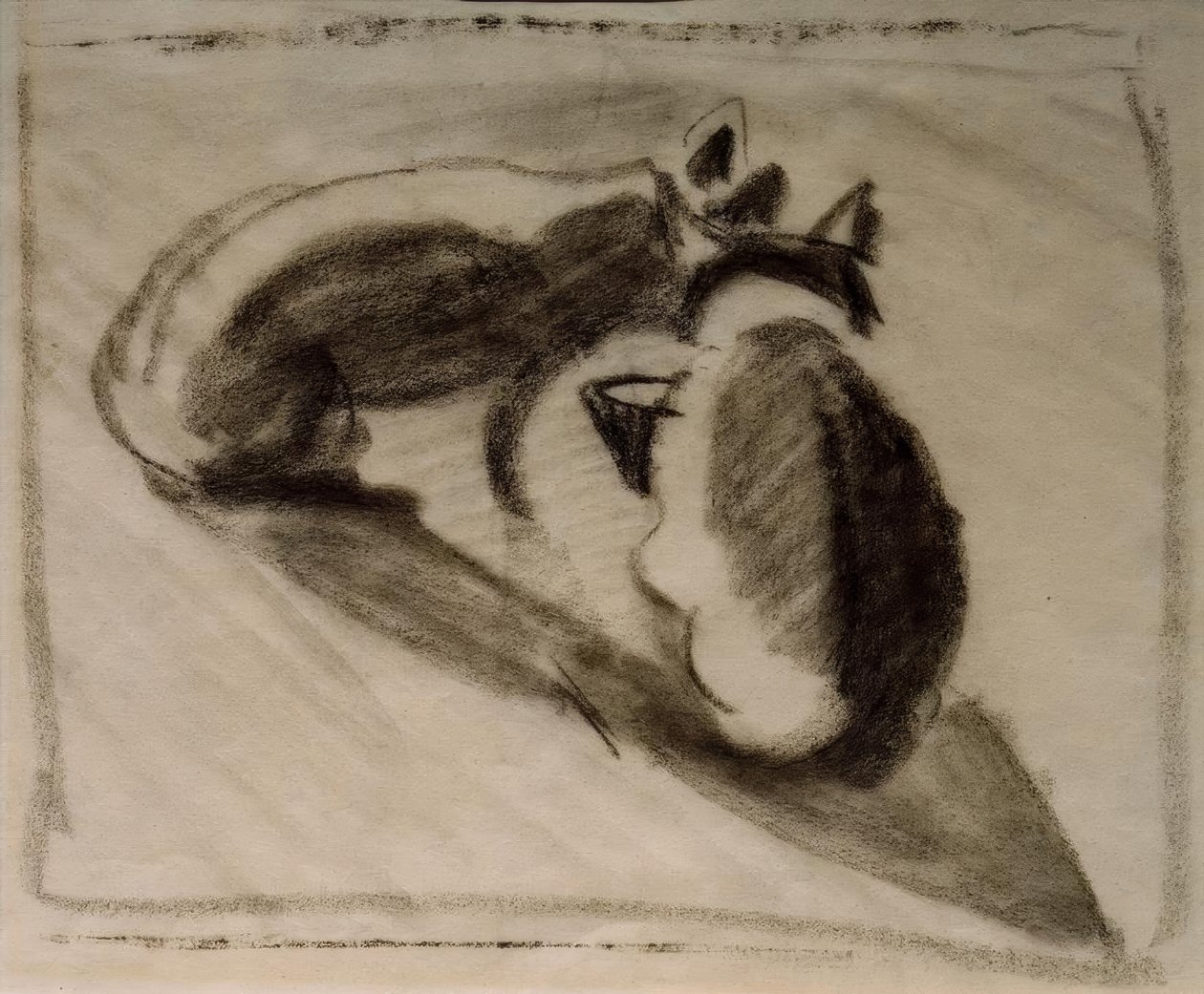Die zwei Katzen des Malers Marc tekijältä August Macke