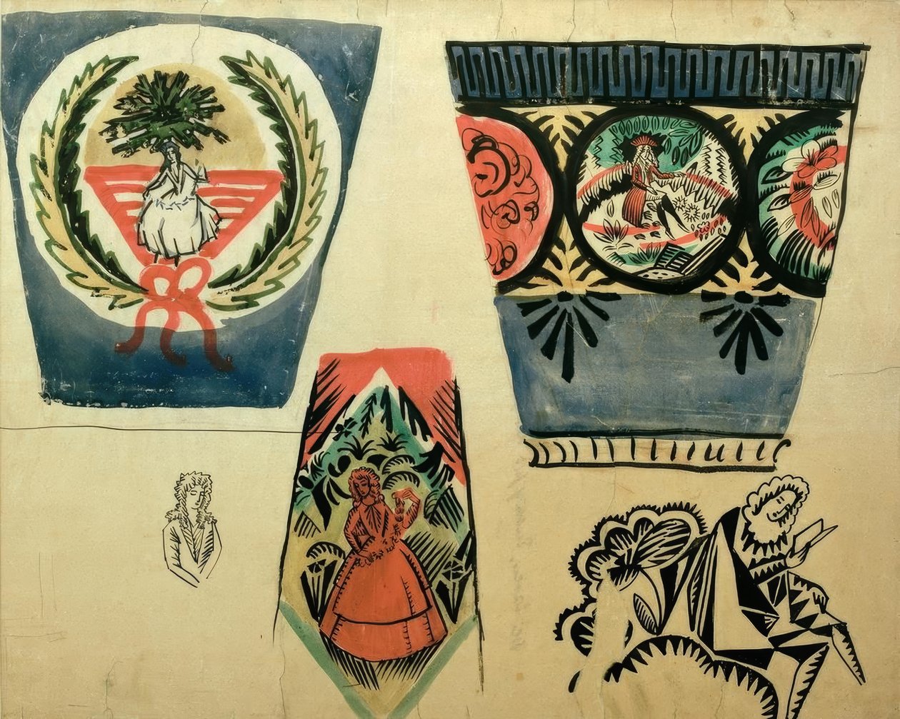 Kolme maljakkoa tekijältä August Macke