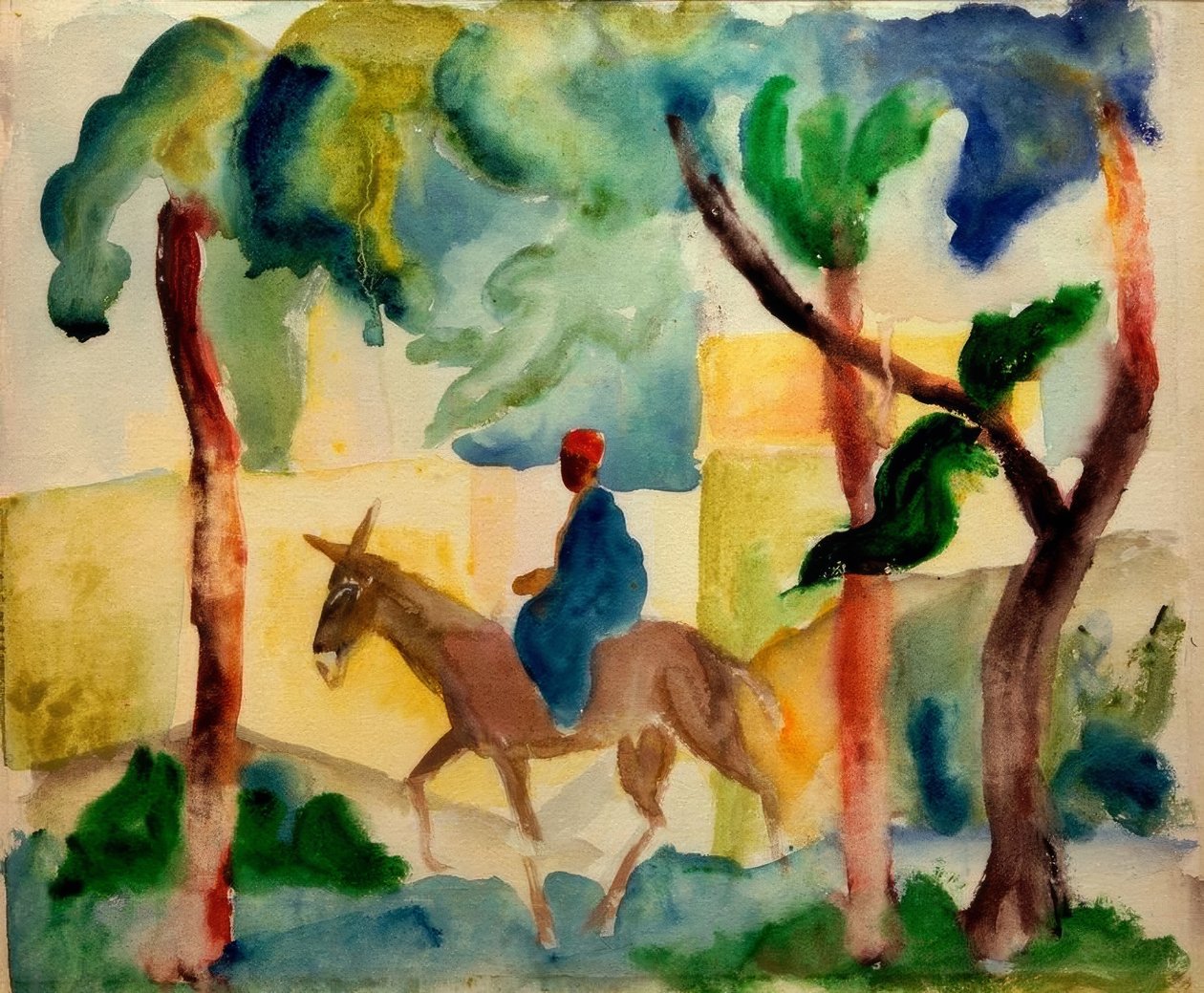 Aasin ratsastaja tekijältä August Macke