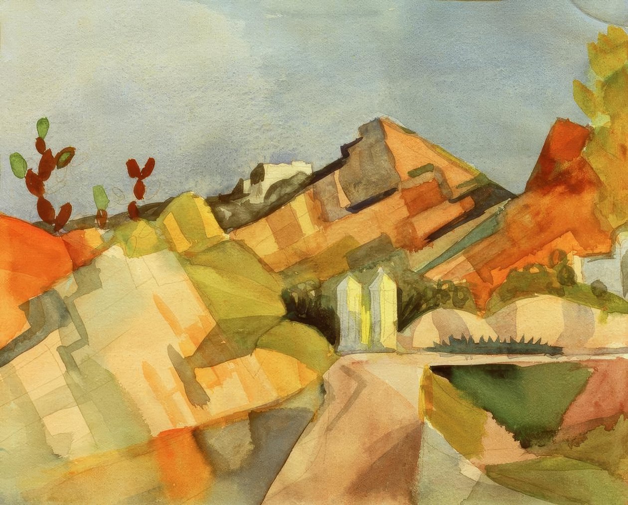Felsige Landschaft tekijältä August Macke