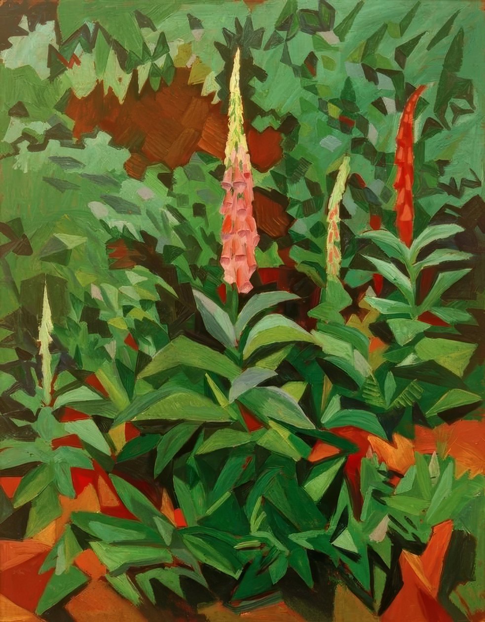Fingerhüte im Garten tekijältä August Macke