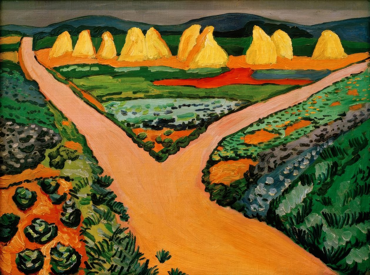 Gemüsefelder tekijältä August Macke