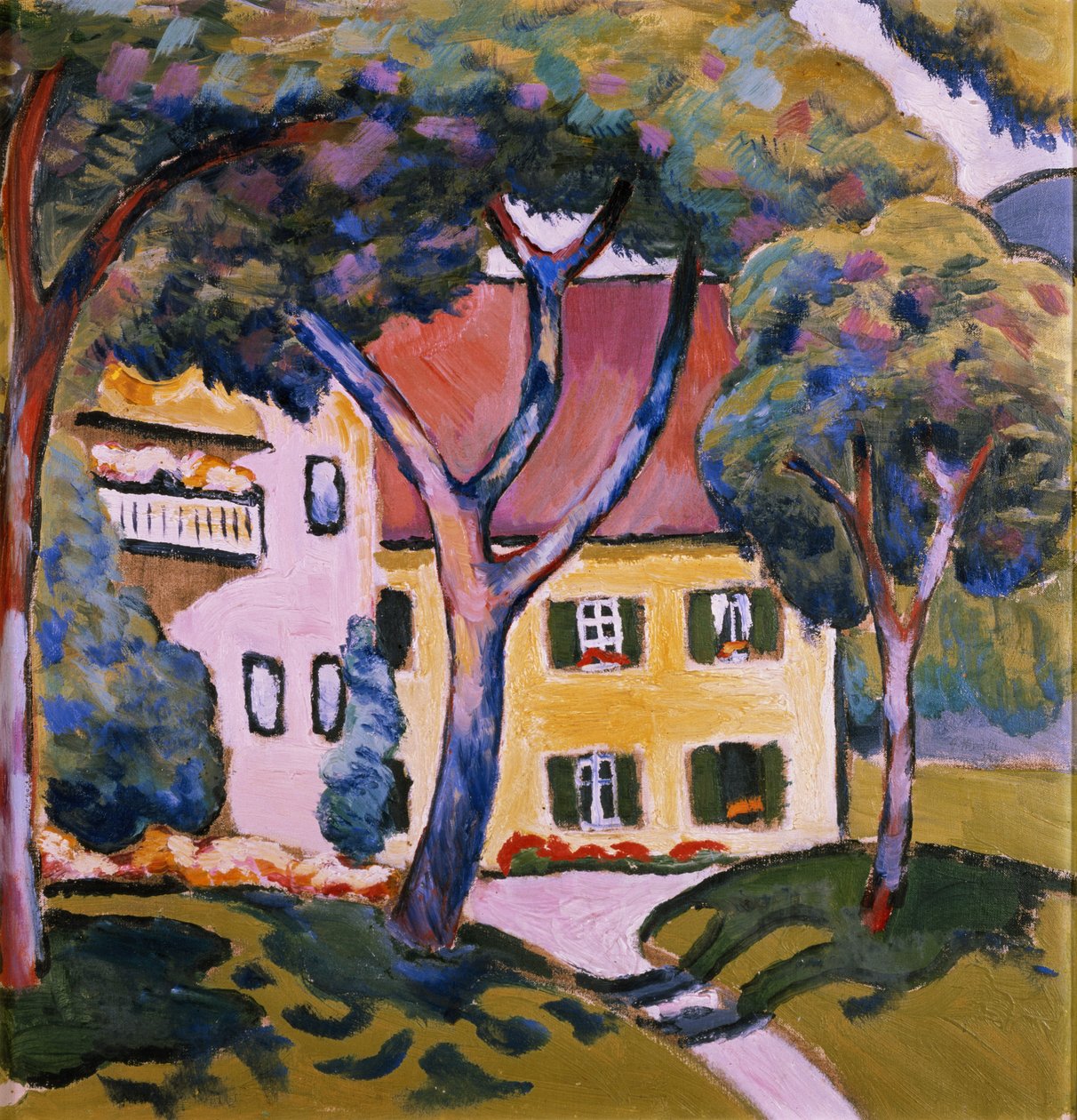 Talo maisemassa tekijältä August Macke