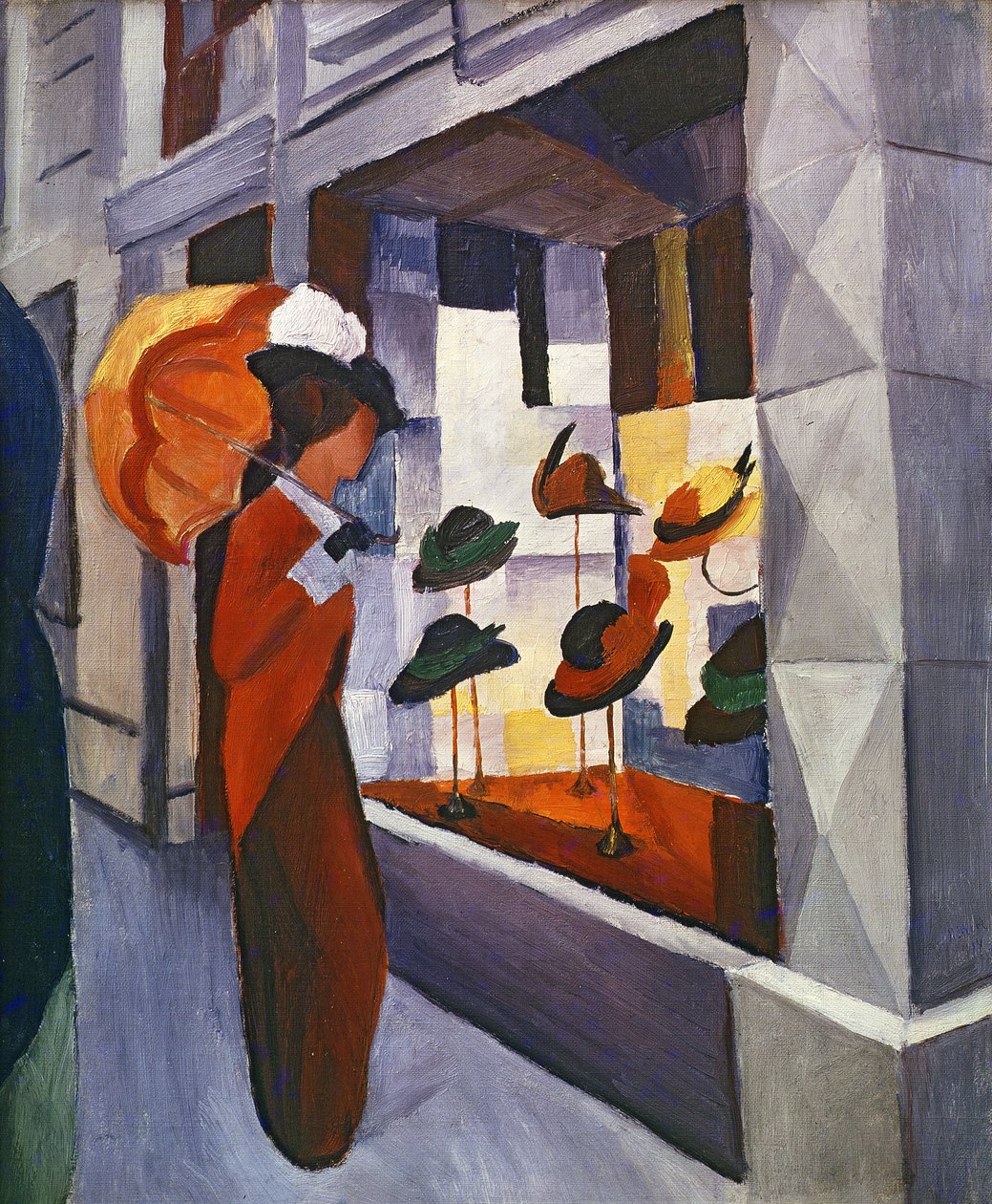 Hattukaupan edessä, 1914 tekijältä August Macke