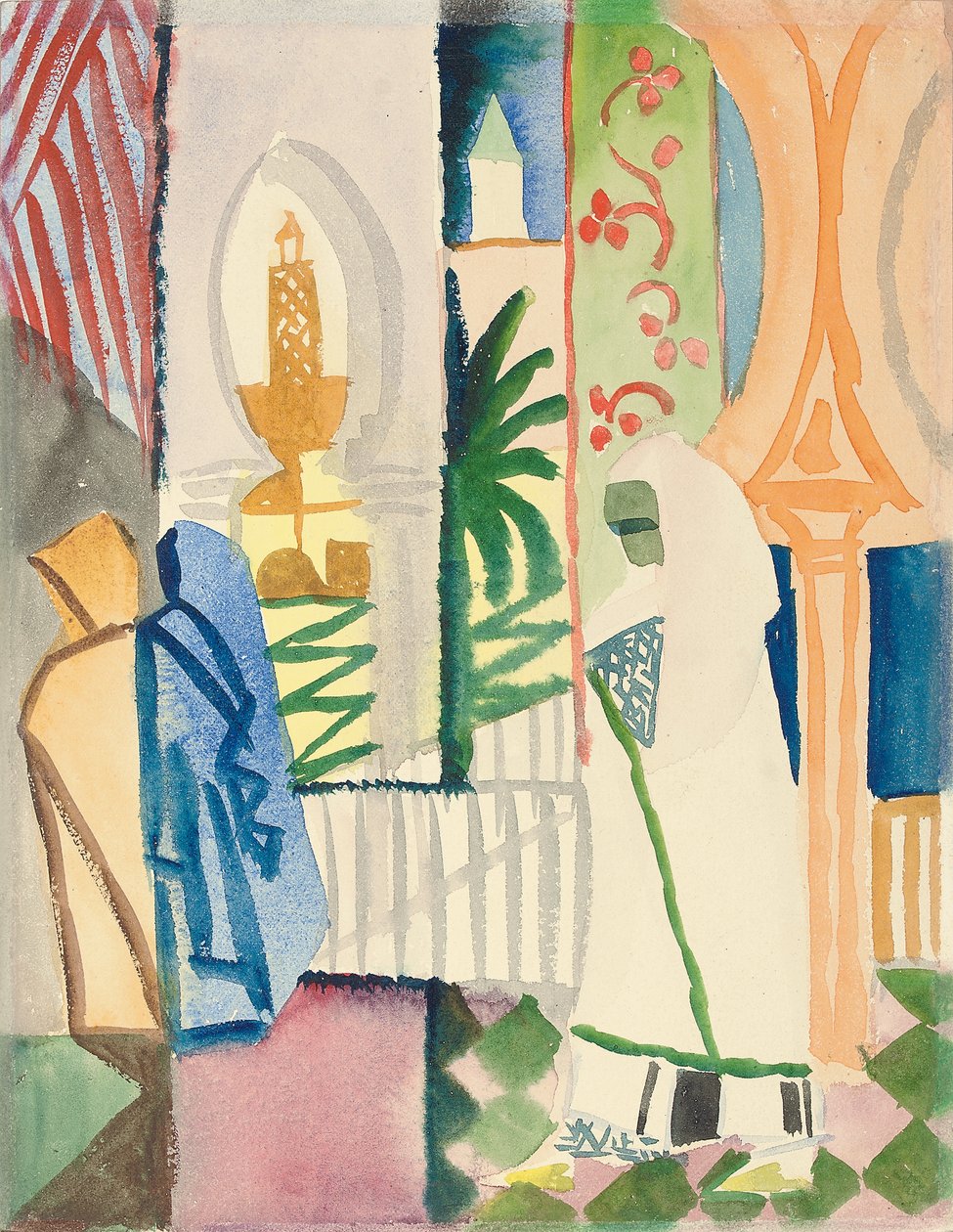 Temppelisalissa; Temppelisalissa, 1914 tekijältä August Macke
