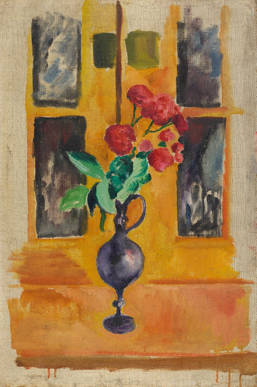 Japanilaisia ruusuja sinisessä lasissa tekijältä August Macke