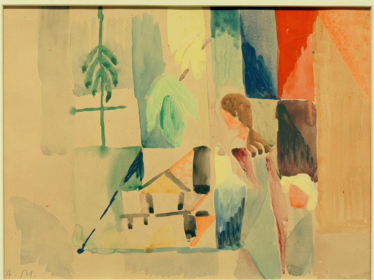 Lapset vihanneskaupassa II tekijältä August Macke