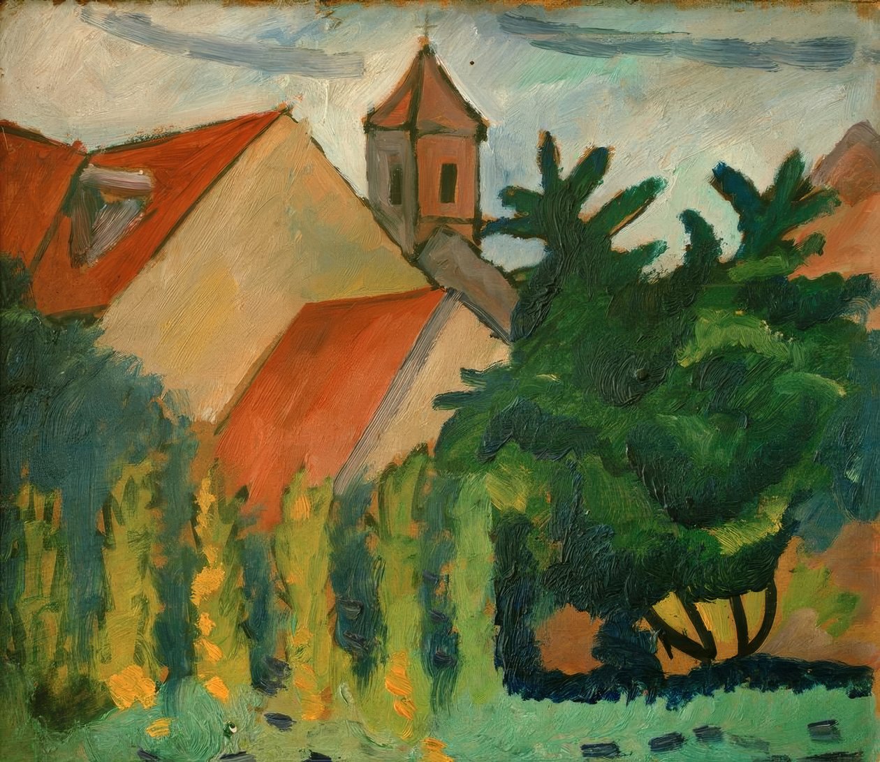 Kirche Kandernissa tekijältä August Macke
