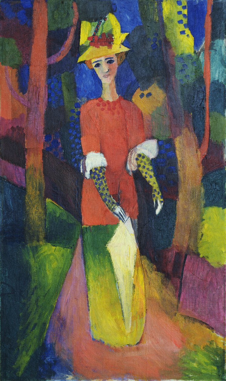 Nainen puistossa tekijältä August Macke