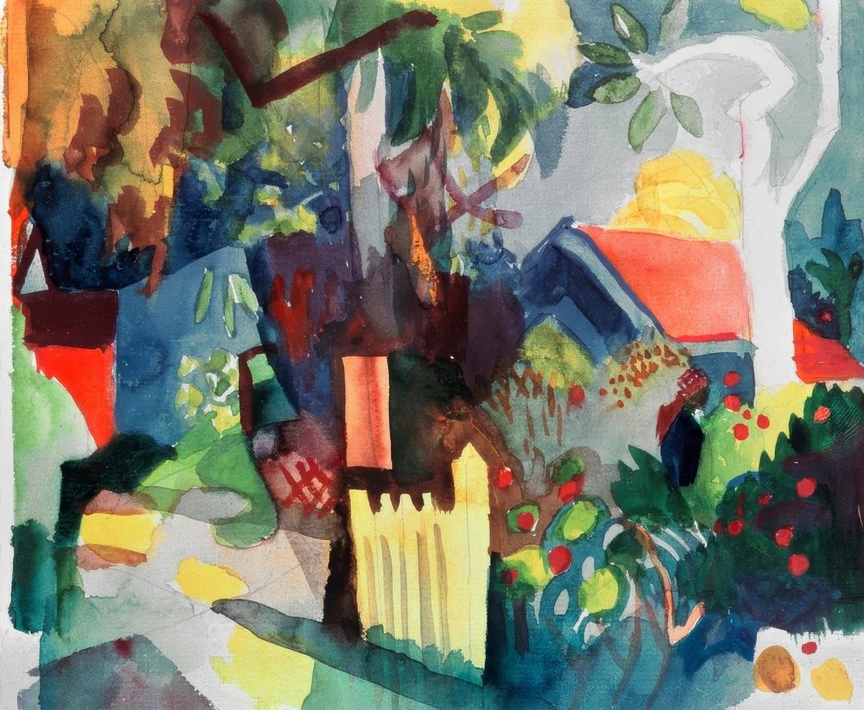 Maisema ja valo puu tekijältä August Macke