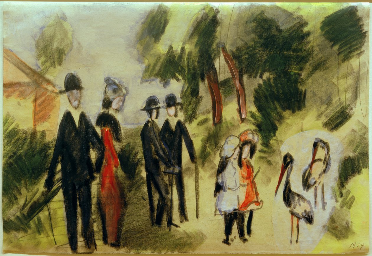 Leute bei den Reihern tekijältä August Macke