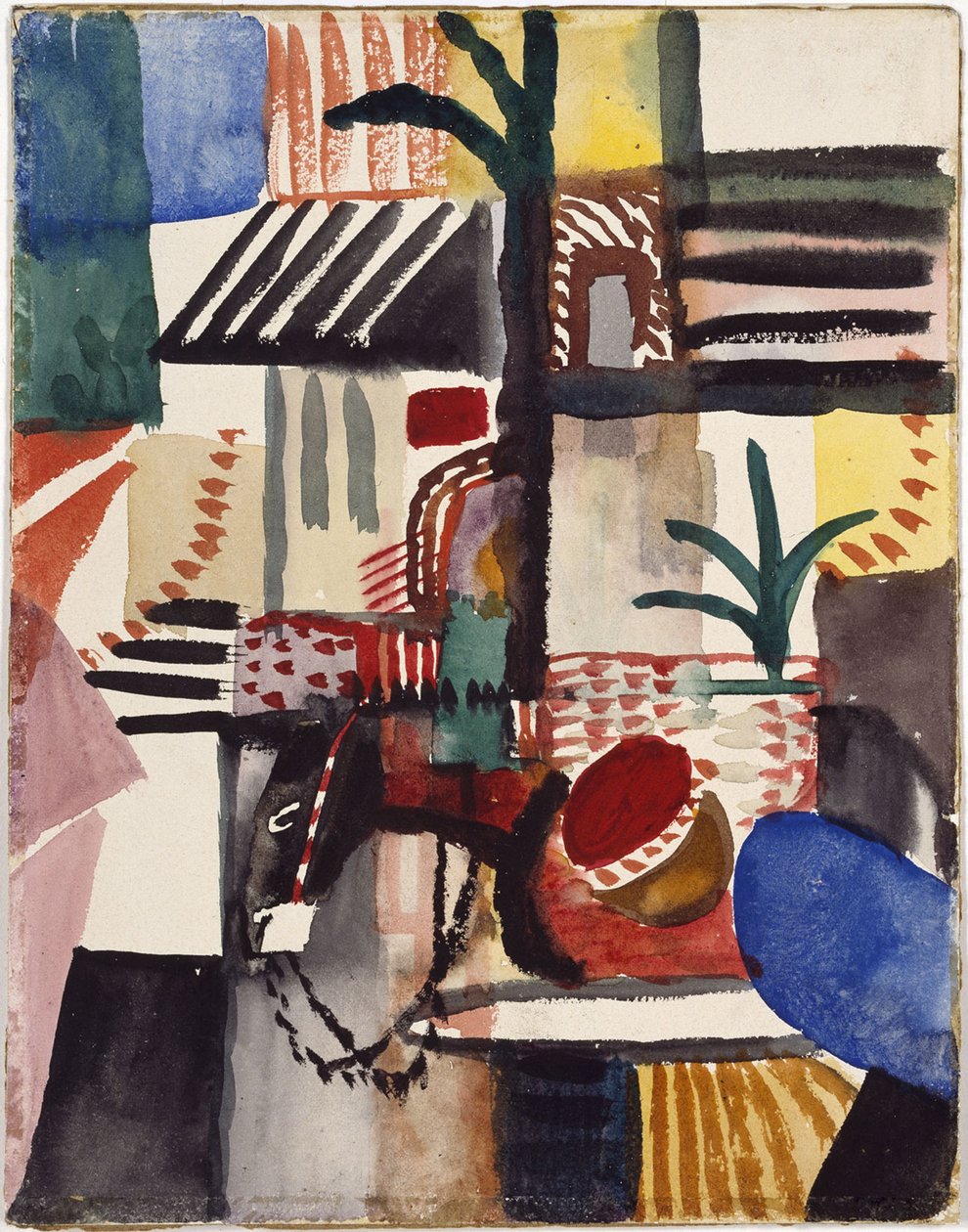Mies aasin kanssa Tunisia, 1914 tekijältä August Macke