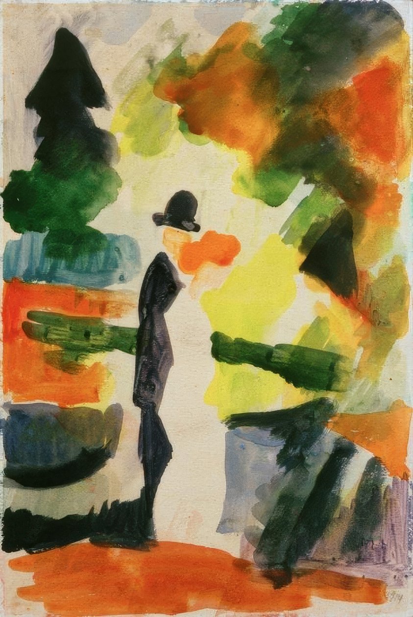 Pari puistossa tekijältä August Macke