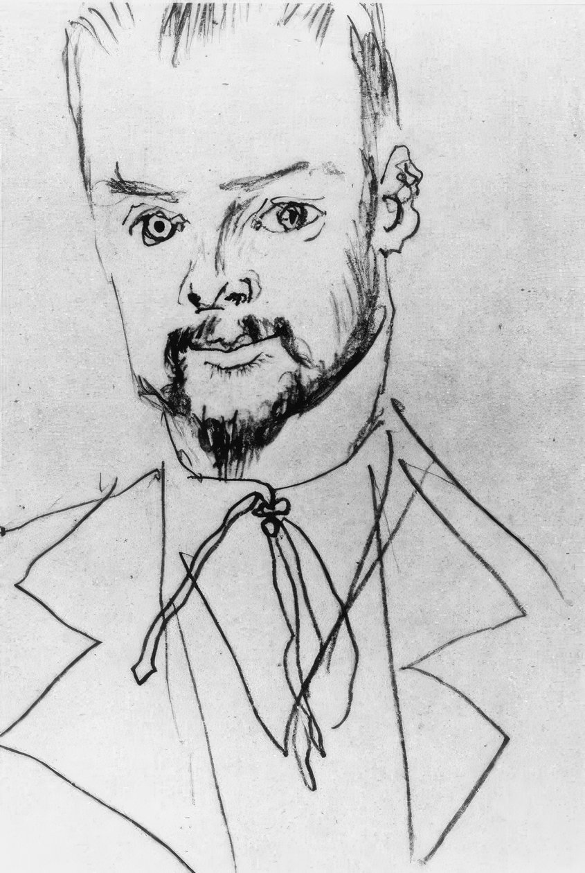 Paul Klee / Zeichnung von A. Macke tekijältä August Macke