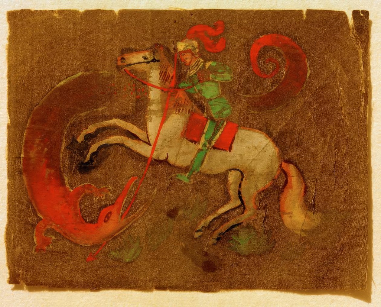 Ritter Georg und Drache tekijältä August Macke