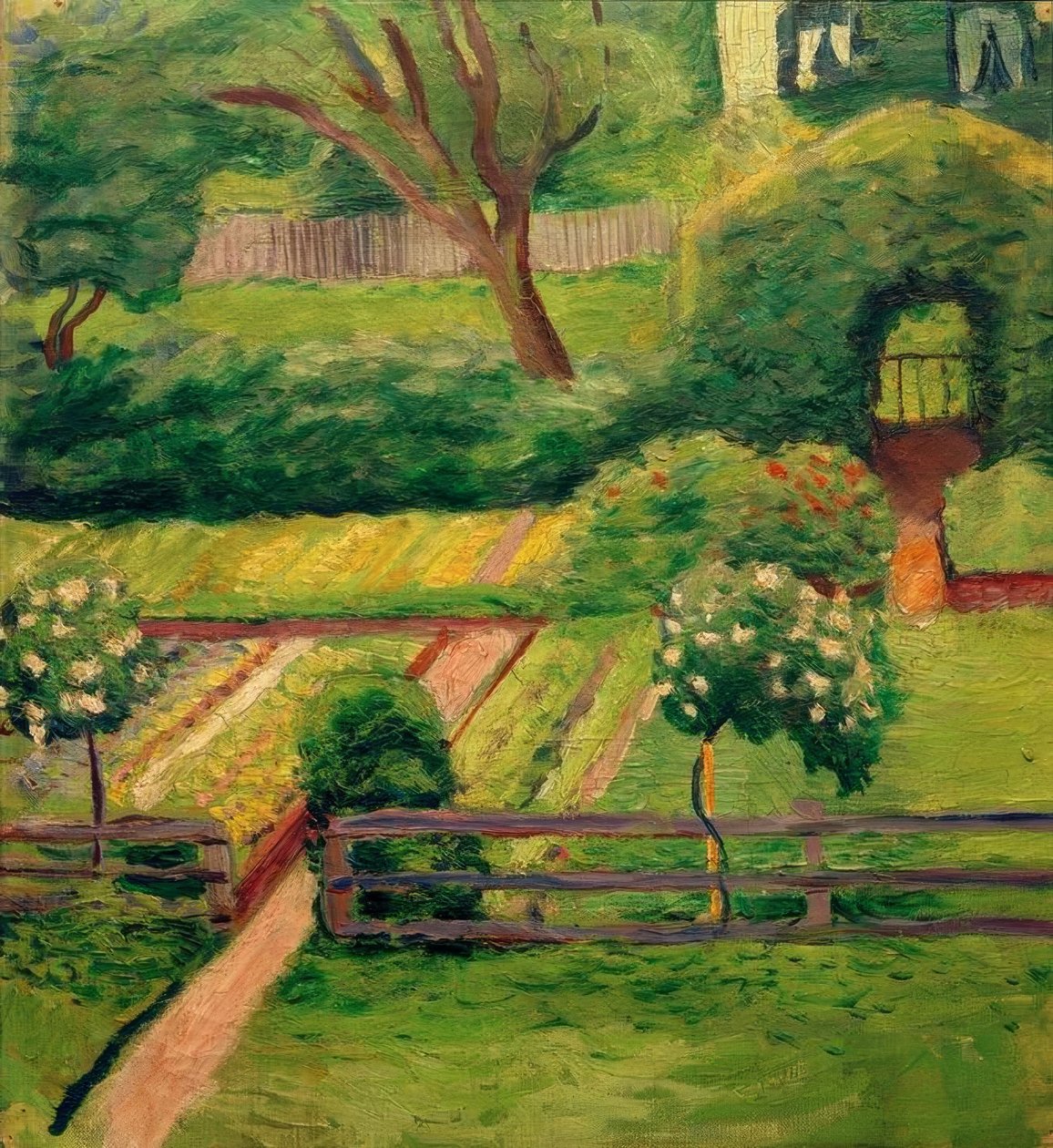 Ruusupuutarha Tegernseessä tekijältä August Macke