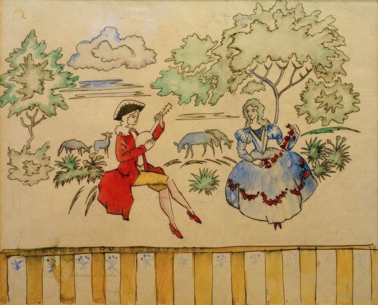 Schäferszene I tekijältä August Macke