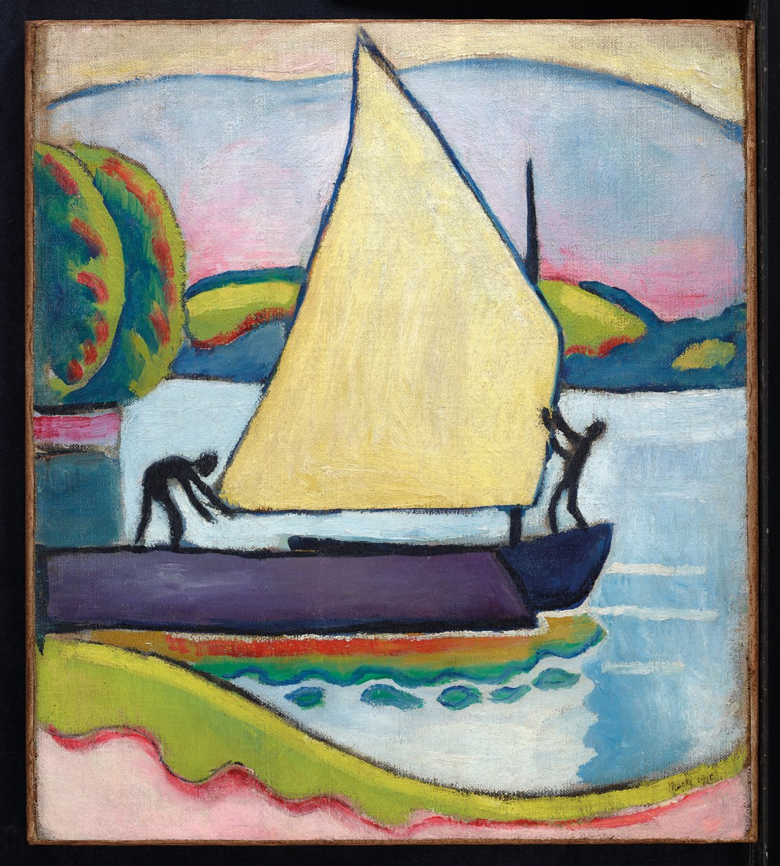 Purjevene aamulla, 1910 tekijältä August Macke