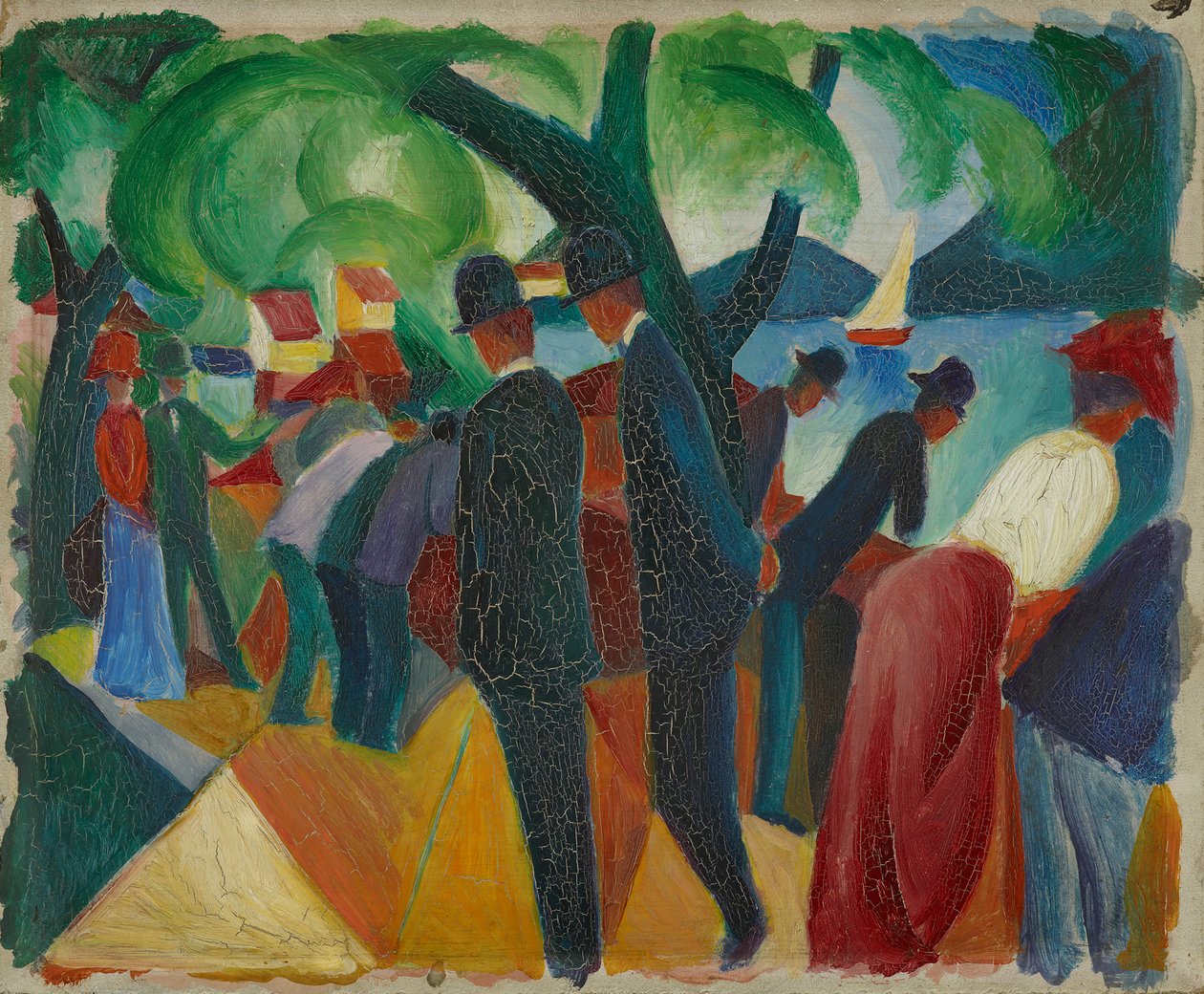 Kävely sillalla tekijältä August Macke