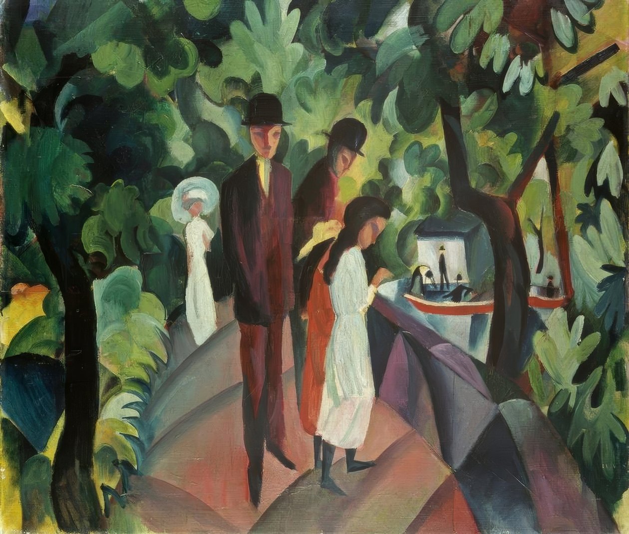 Spaziergang auf der Brücke tekijältä August Macke