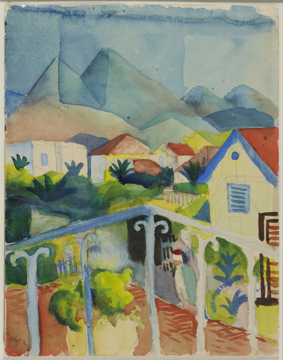 St. Germain lähellä Tunisia tekijältä August Macke