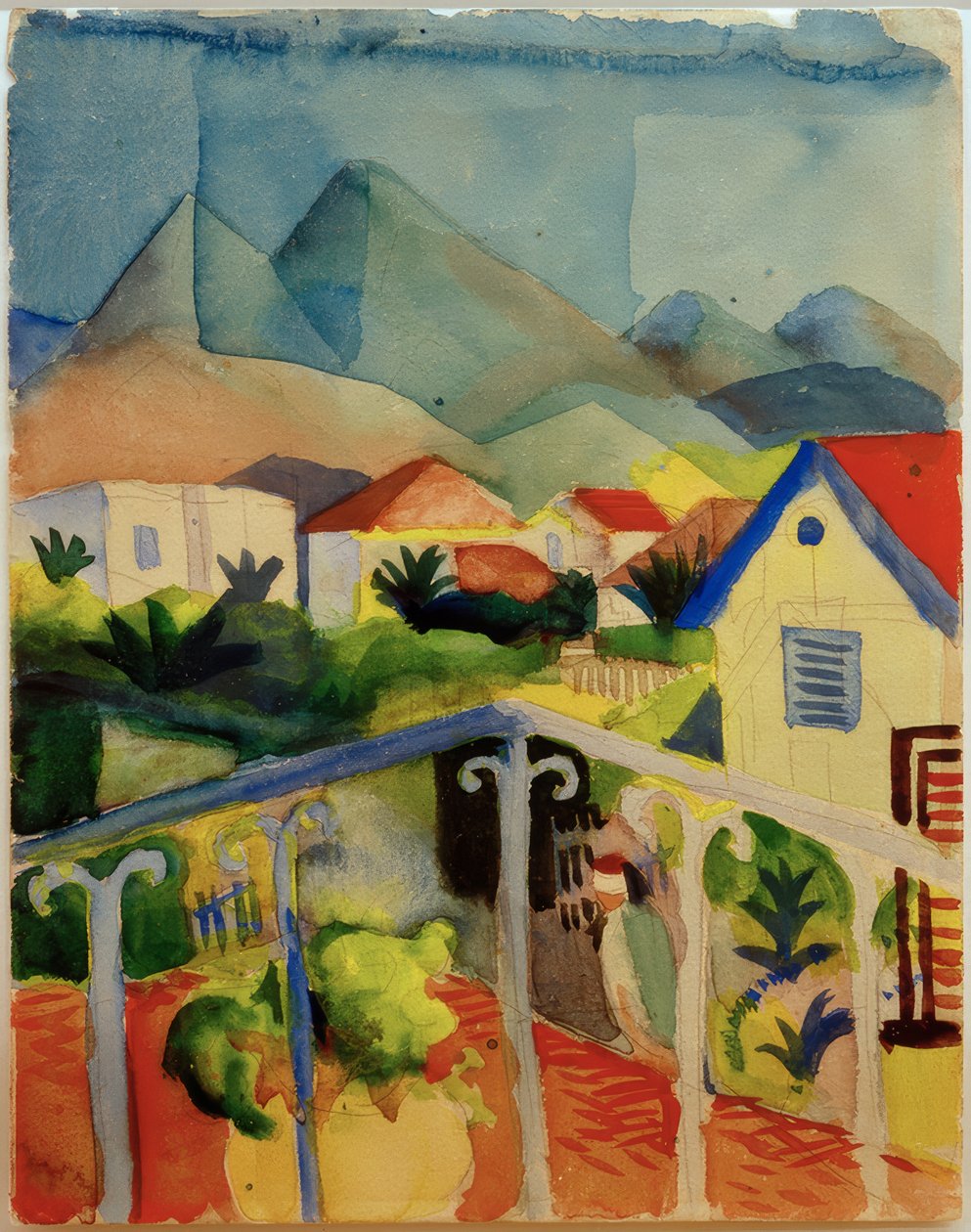 St. Germain bei Tunis tekijältä August Macke