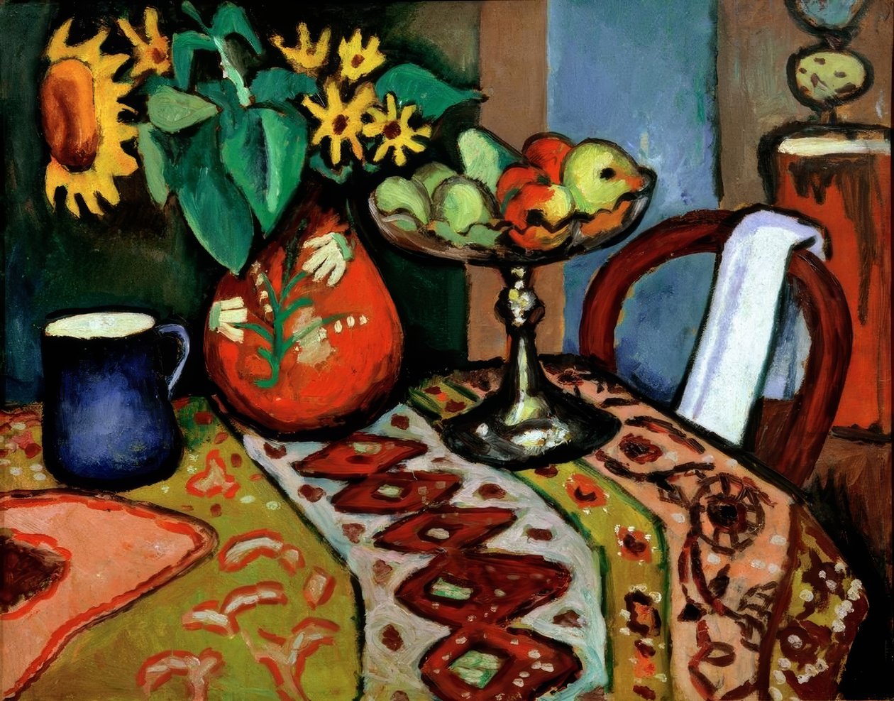 Stilleben mit Sonnenblumen I tekijältä August Macke