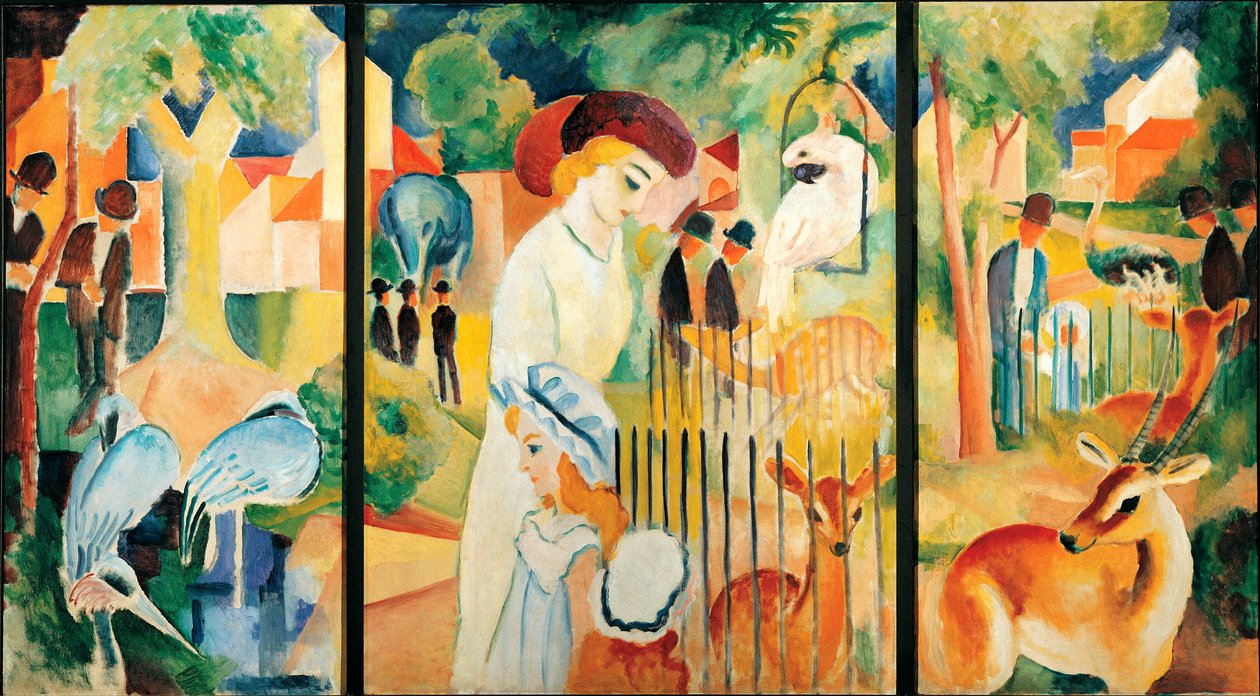 Suuri eläintarha. August Macken (1887-1914) maalaus tekijältä August Macke