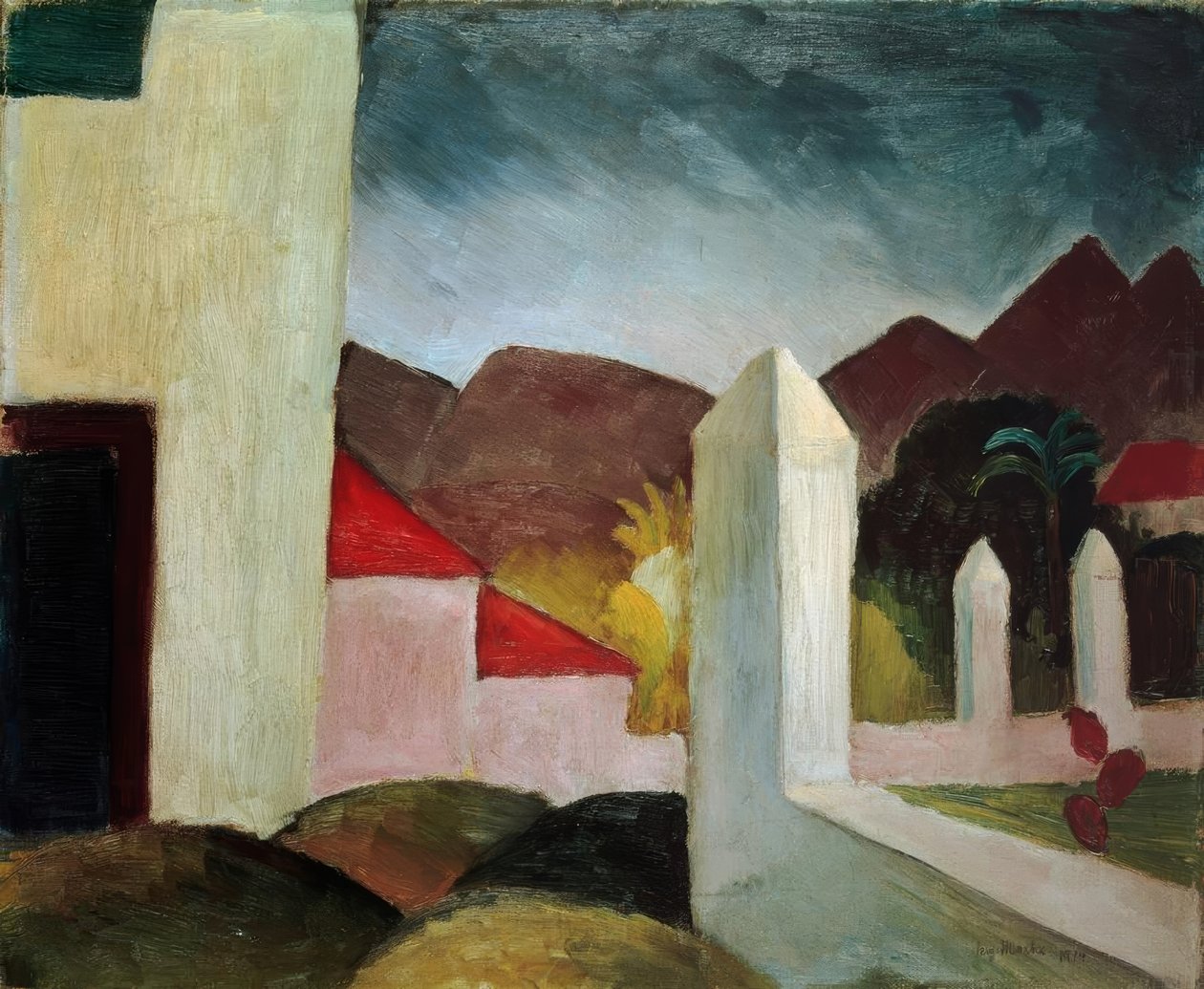 Tunisian maisema tekijältä August Macke