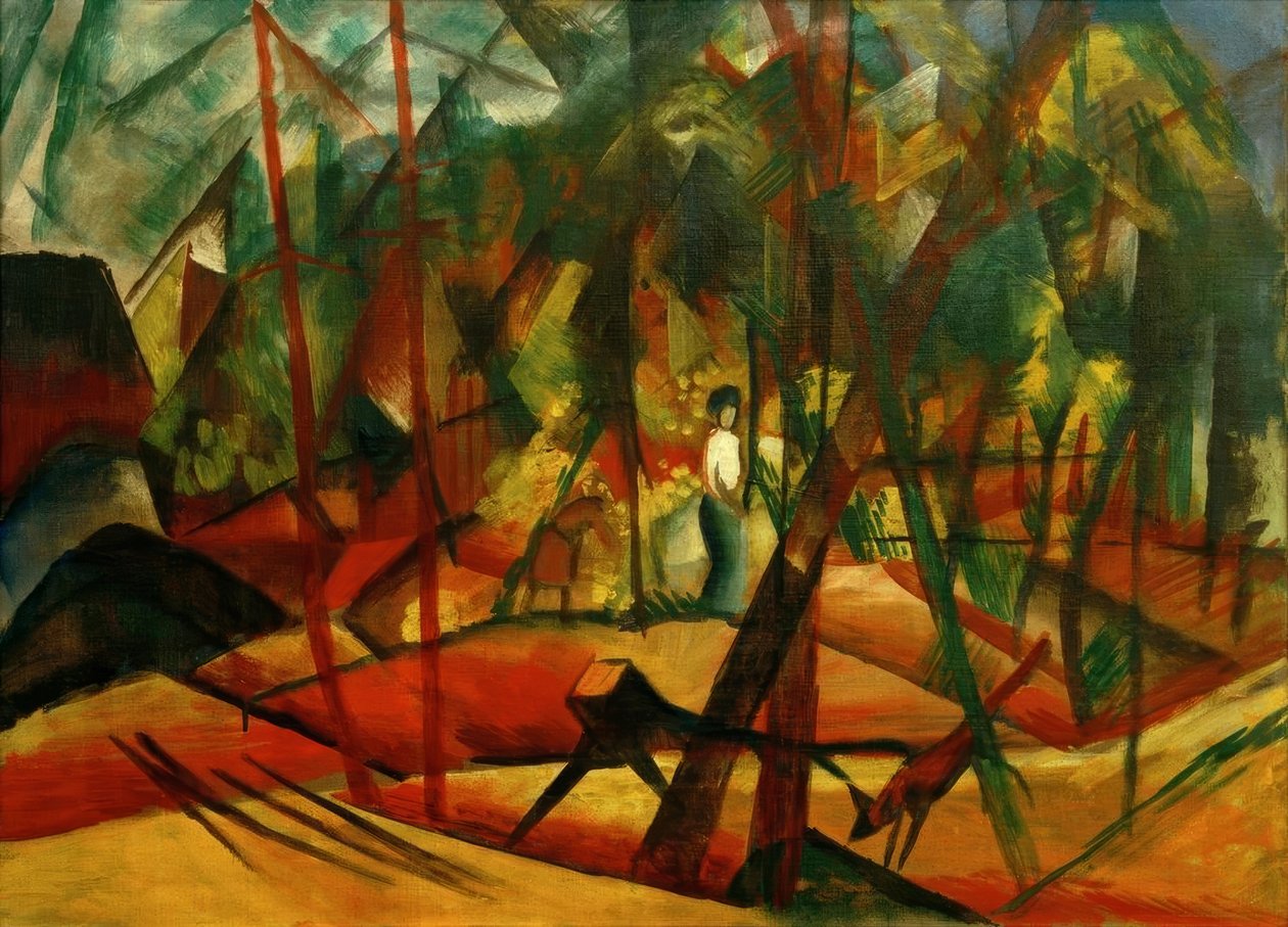Waldspaziergang tekijältä August Macke
