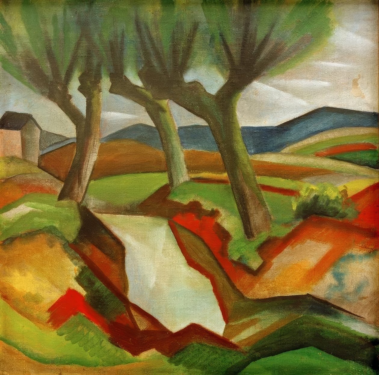 Weiden am Bach tekijältä August Macke