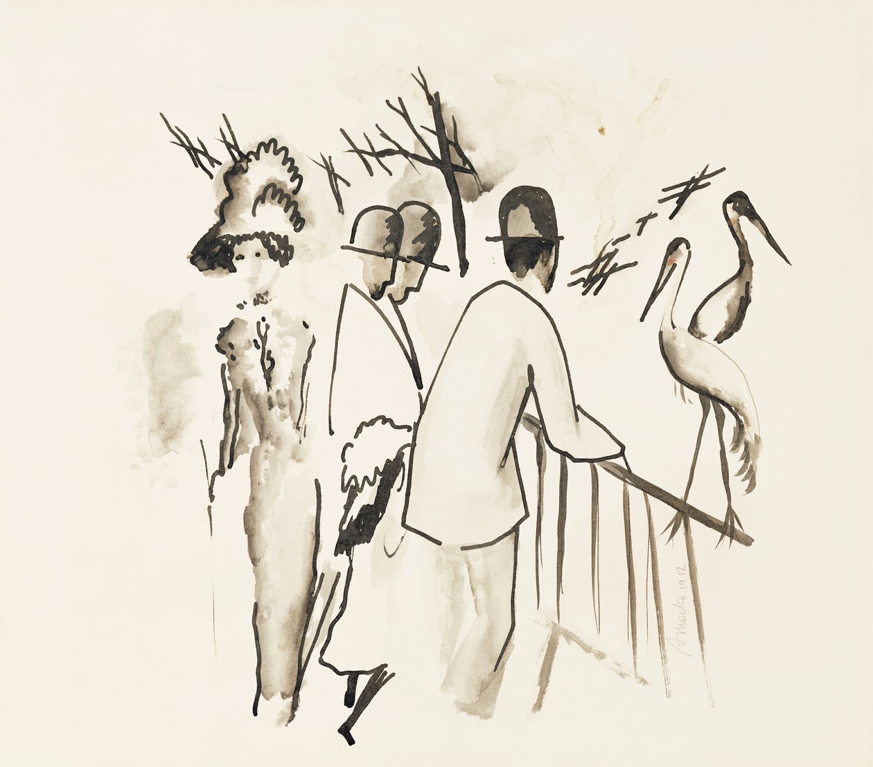 Eläintarha II; Zoologischer Garten II, 1912 tekijältä August Macke