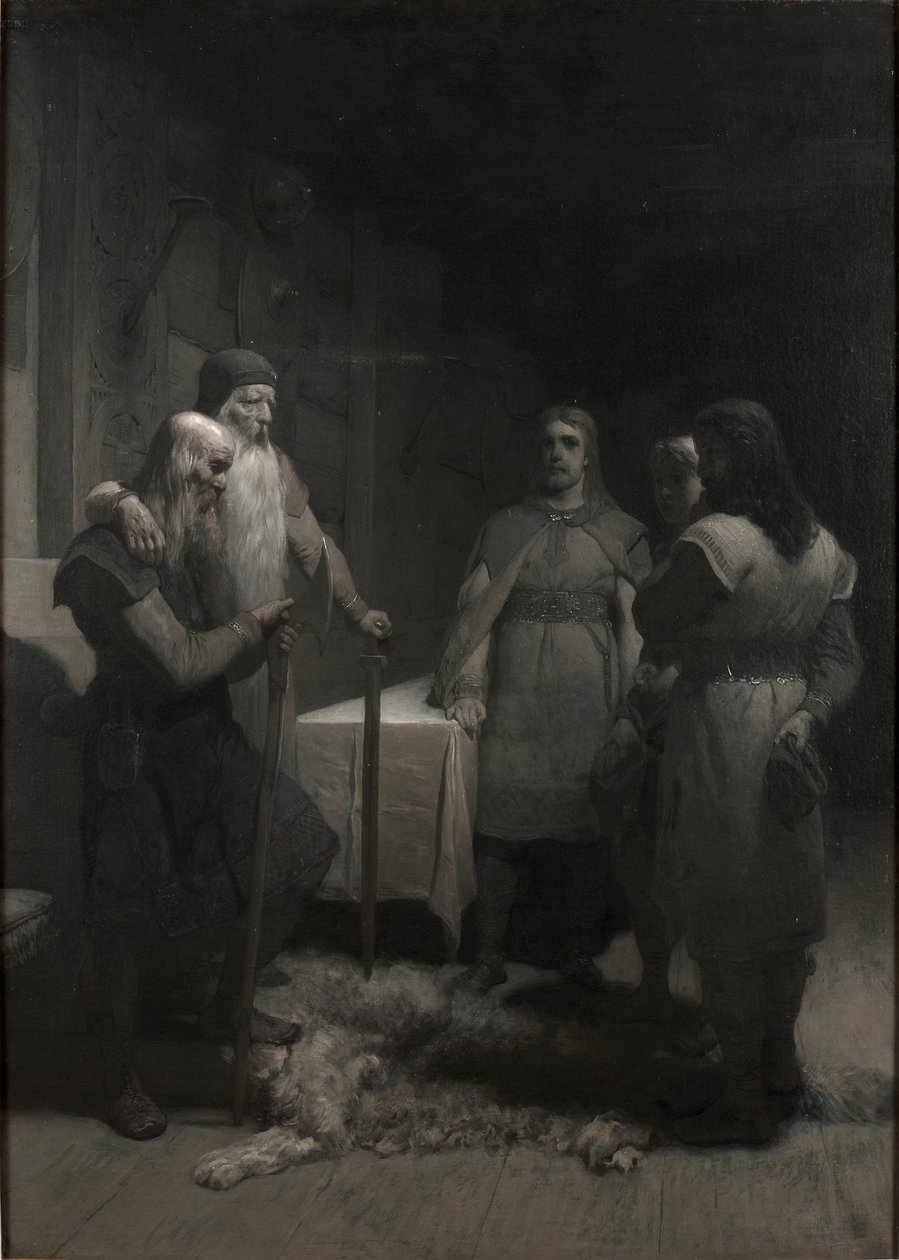 Frithiofin saaga: King Bele ja Thorsten Vikingsson, 1880-luku. tekijältä August Malmström