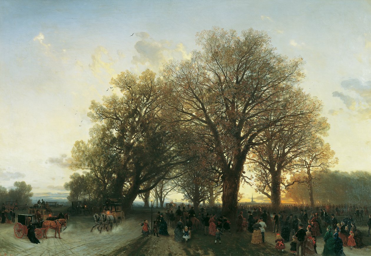 Matkalla kotiin maailmannäyttelystä Wienin Praterissa vuonna 1873 tekijältä August Schaeffer von Wienwald