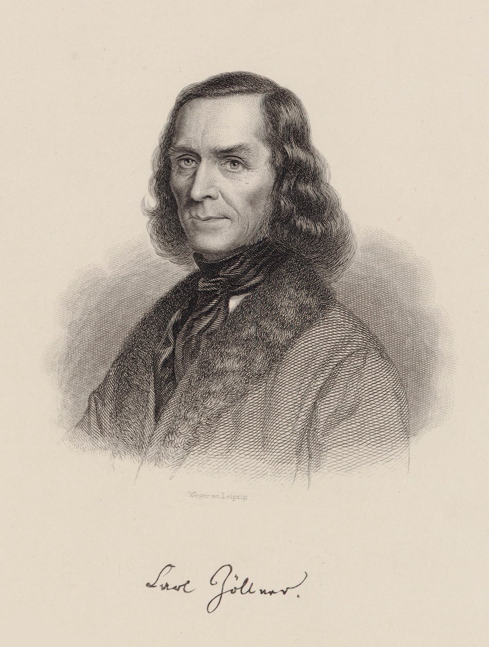 Säveltäjä Carl Friedrich Zöllnerin muotokuva 1800-1860 n. 1850. tekijältä August Weger