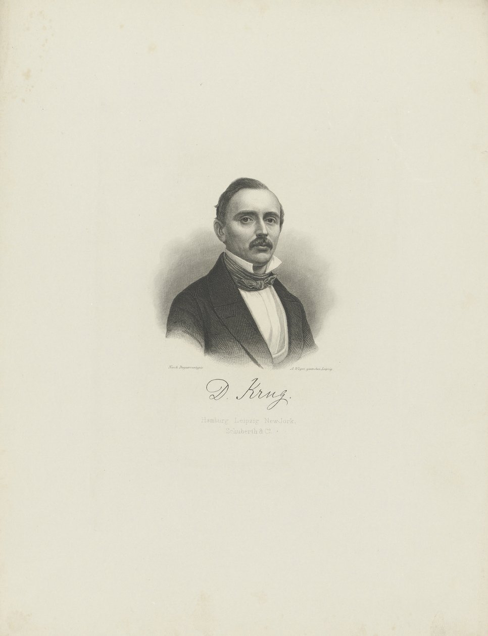 Pianisti ja säveltäjä Diederich Krugin muotokuva 1821-1880 n. 1850. tekijältä August Weger