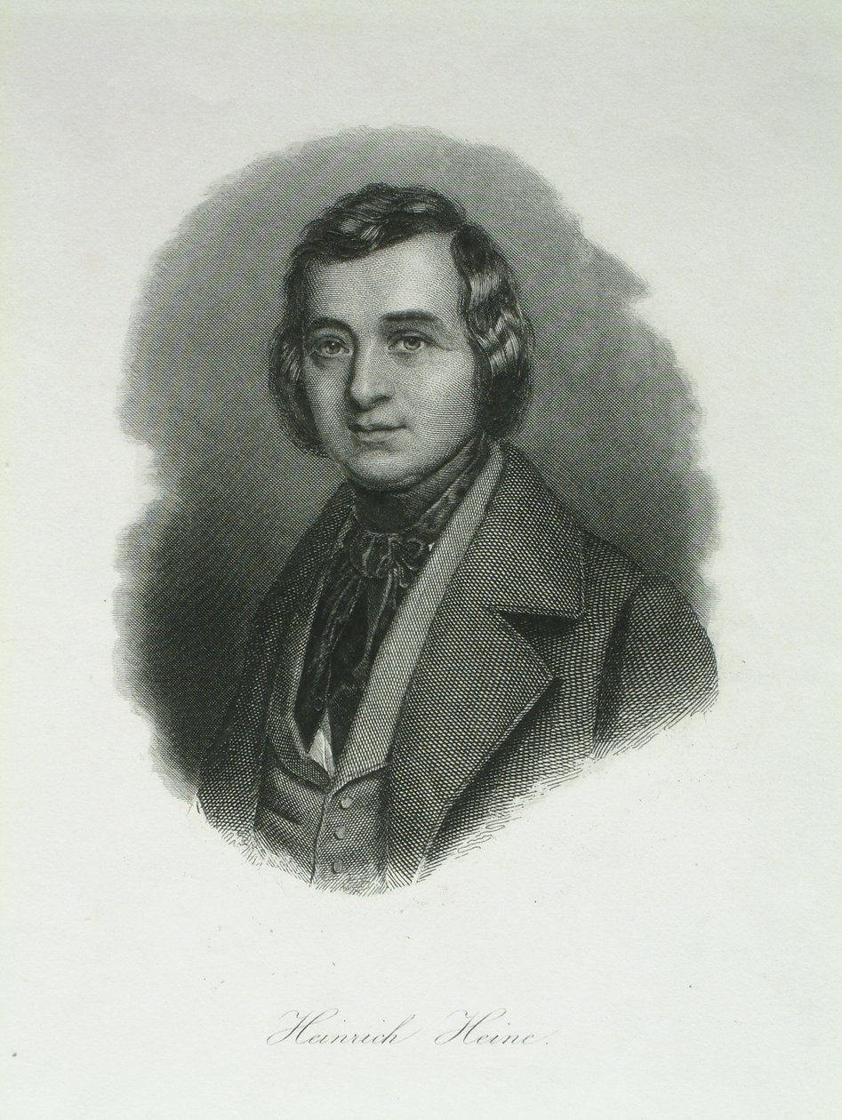 Runoilija Heinrich Heinen muotokuva 1797-1856, 1842 tekijältä August Weger