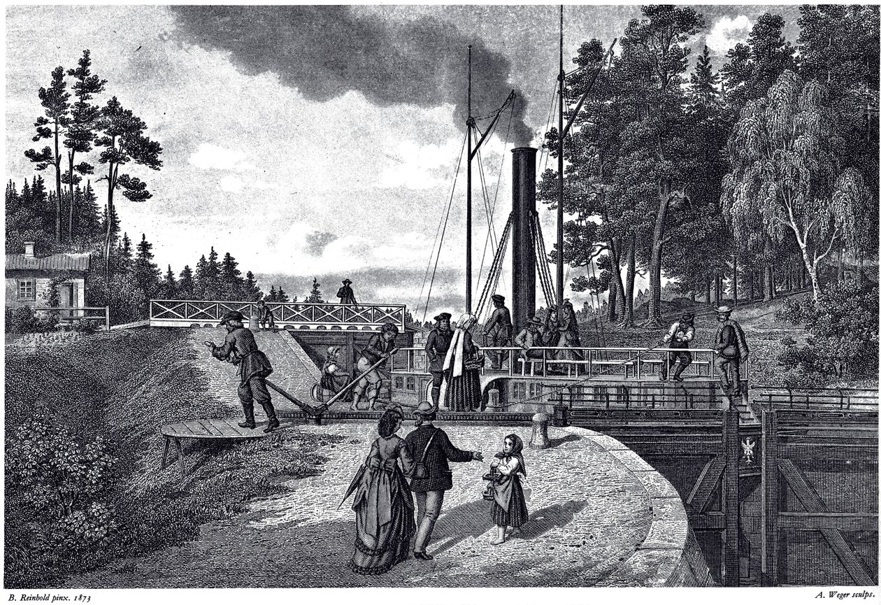 Näkymä Juustilan sulusta Suomessa, 1873 tekijältä August Weger