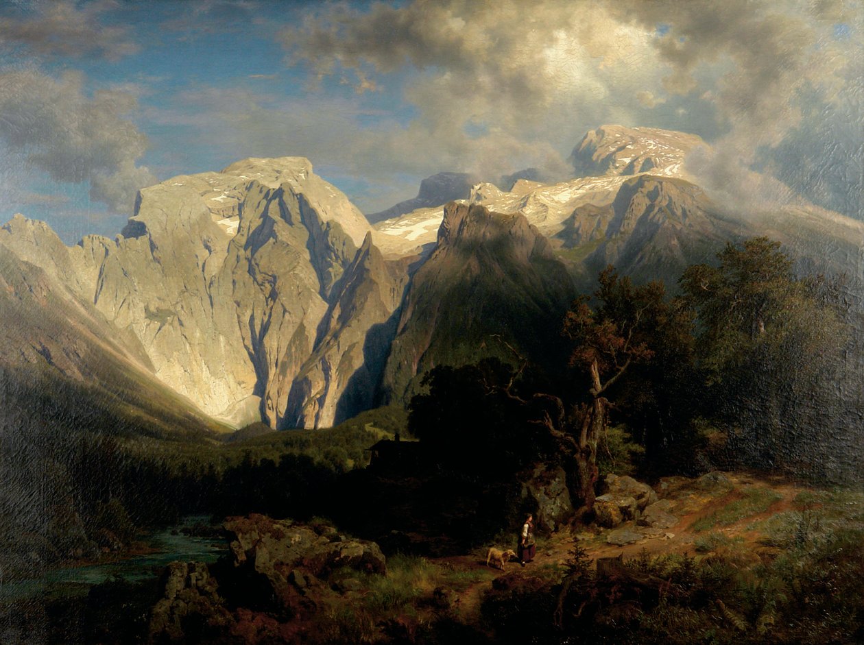 kalkkikivi vuoristomaisema tekijältä August Wilhelm Leu